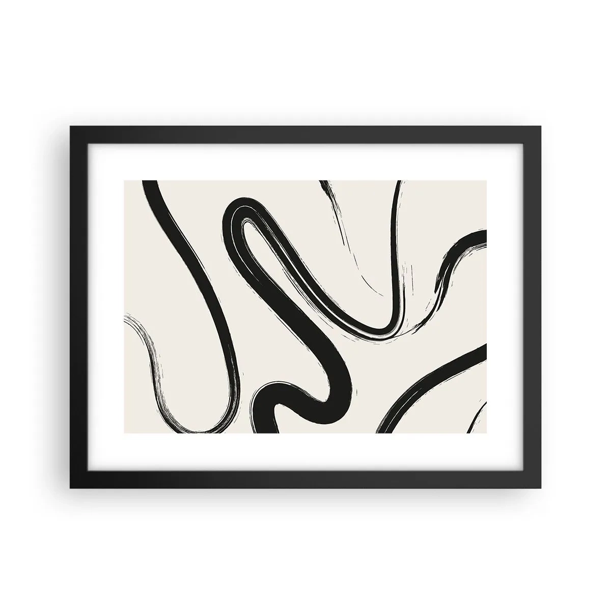 Poster in einem schwarzem Rahmen - Schwarz-Weiß-Laune - 40x30 cm