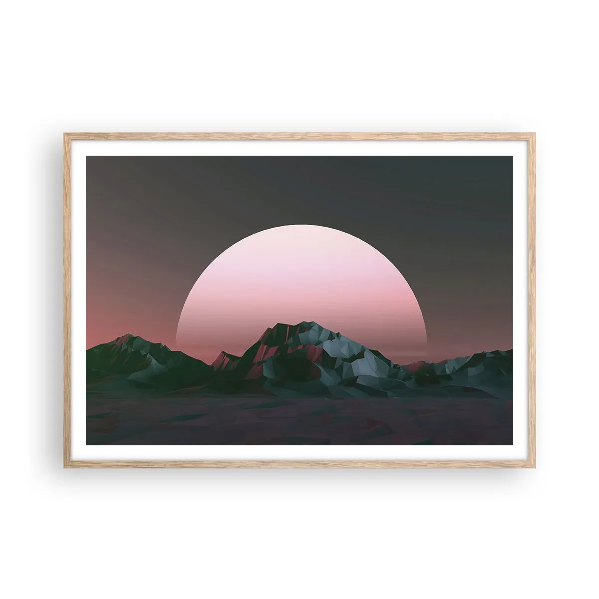 Poster in einem Rahmen aus heller Eiche - In einer Nachbargalaxie - 100x70 cm