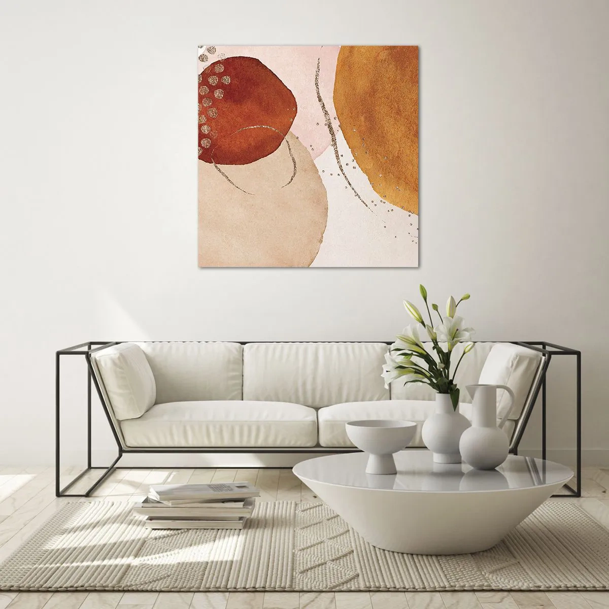 Glasbild - Bild auf glas - Rundheit und Bewegung - 40x40 cm