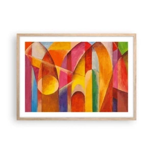 Poster in einem Rahmen aus heller Eiche - Kathedrale der Sonne - 70x50 cm