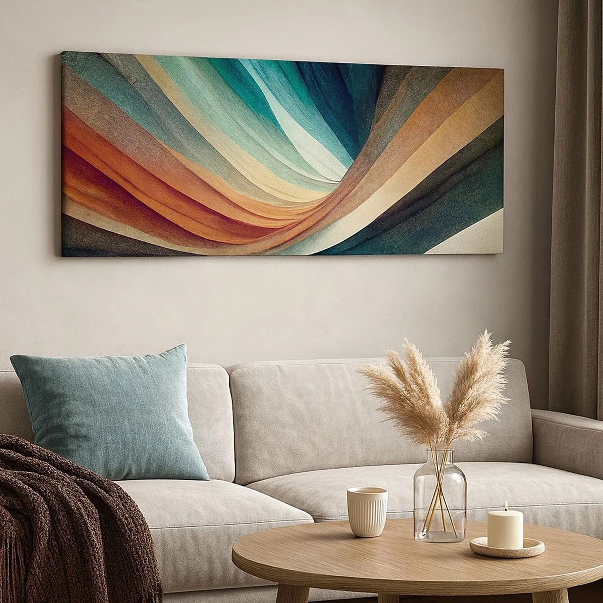 Bild auf Leinwand - Leinwandbild - Aus Farben gewebt - 100x40 cm