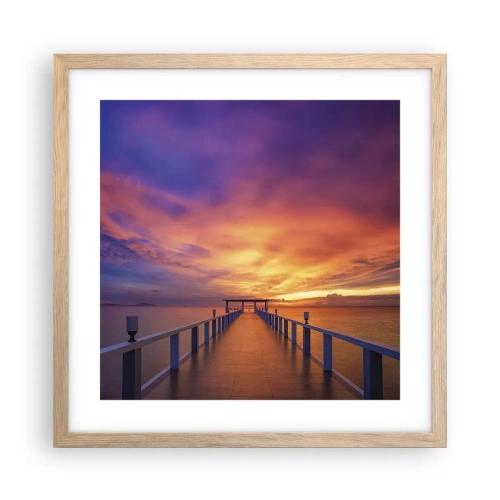 Poster in einem Rahmen aus heller Eiche - Ohne Ende - 40x40 cm