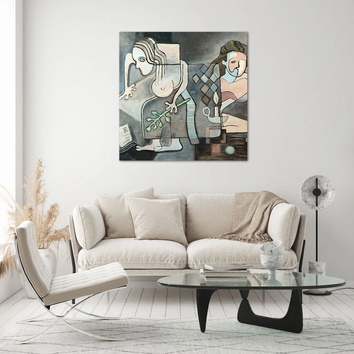 Glasbild - Bild auf glas - Mosaik aus Geist und Materie - 70x70 cm