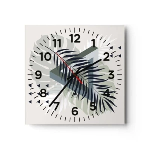 Wanduhr - Glasuhr - Natur und Geometrie – zwei Ordnungen? - 30x30 cm