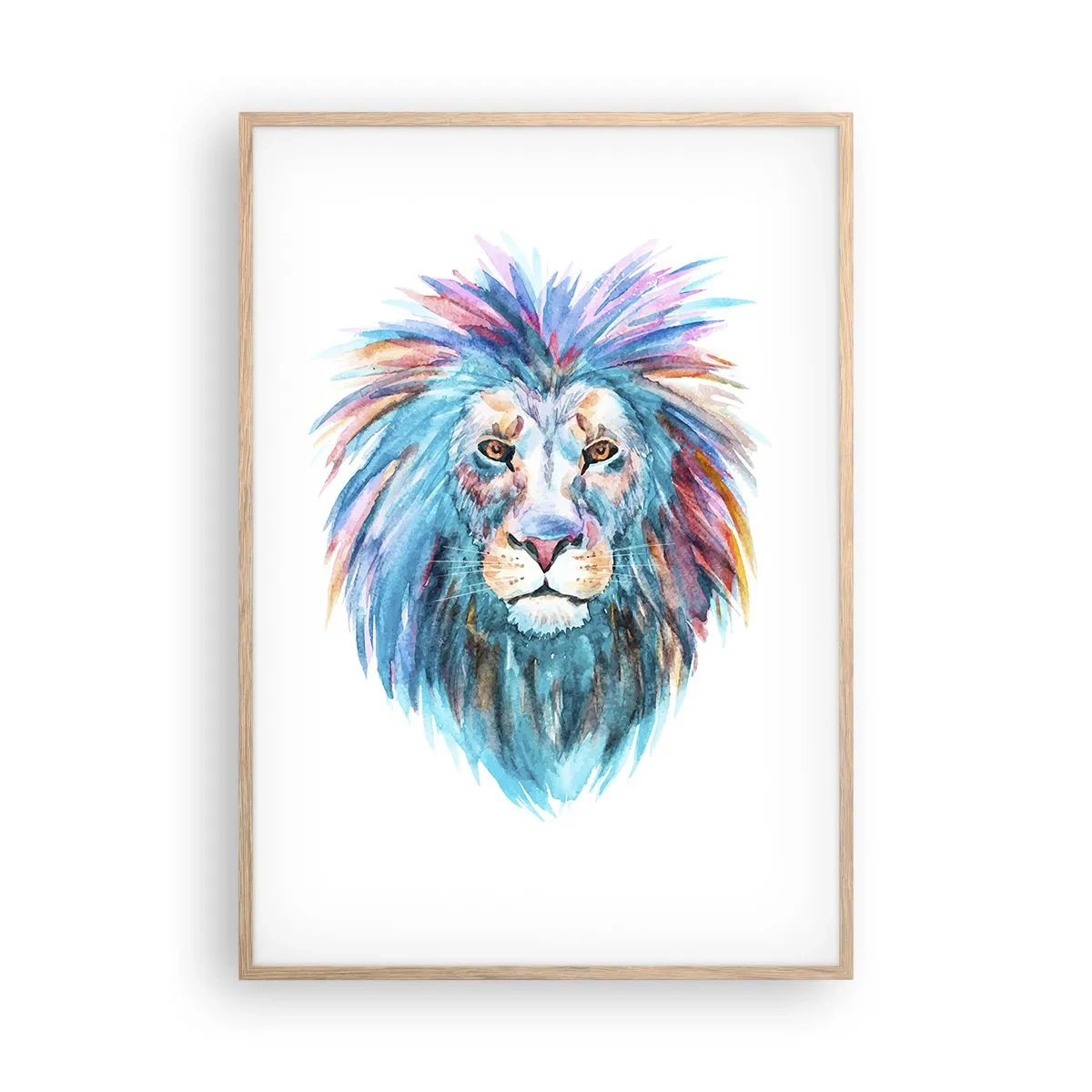 Poster in einem Rahmen aus heller Eiche - Eine elektrisierende Aura - 70x100 cm