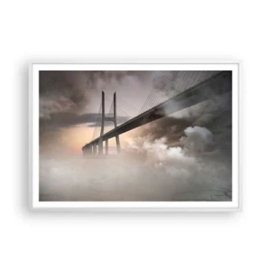 Poster in einem weißen Rahmen - Auf dem Fluss, den es nicht gibt - 100x70 cm