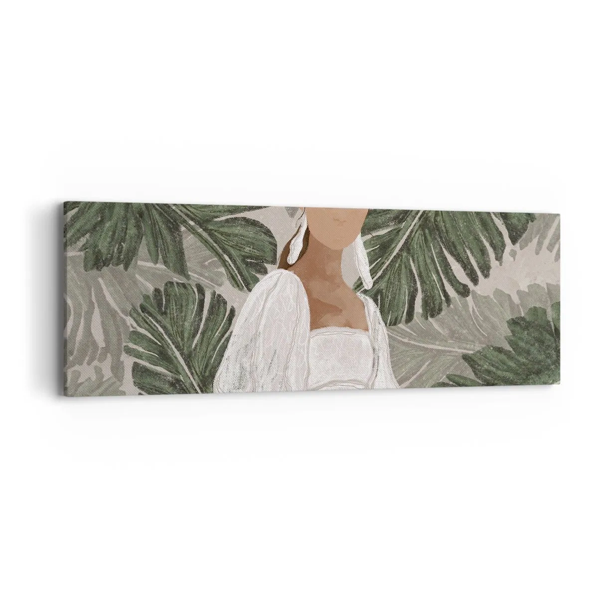 Bild auf Leinwand - Leinwandbild - Exotisches Porträt - 90x30 cm