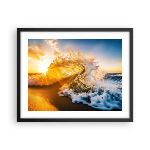 Poster in einem schwarzem Rahmen - Spaß im Sand - 50x40 cm