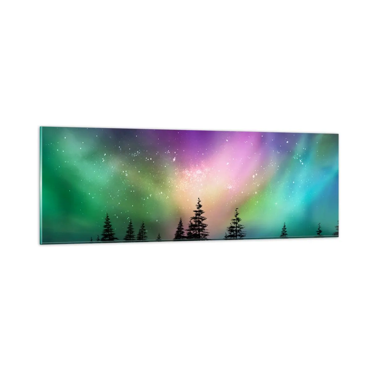 Glasbild - Bild auf glas - weiße Magie - 90x30 cm