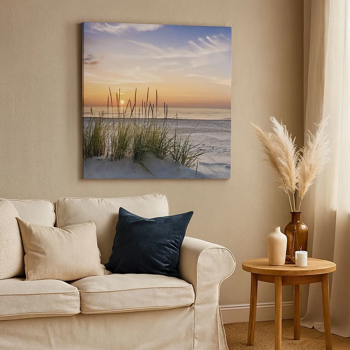 Bild auf Leinwand - Leinwandbild - Schau, denk, fühl - 30x30 cm