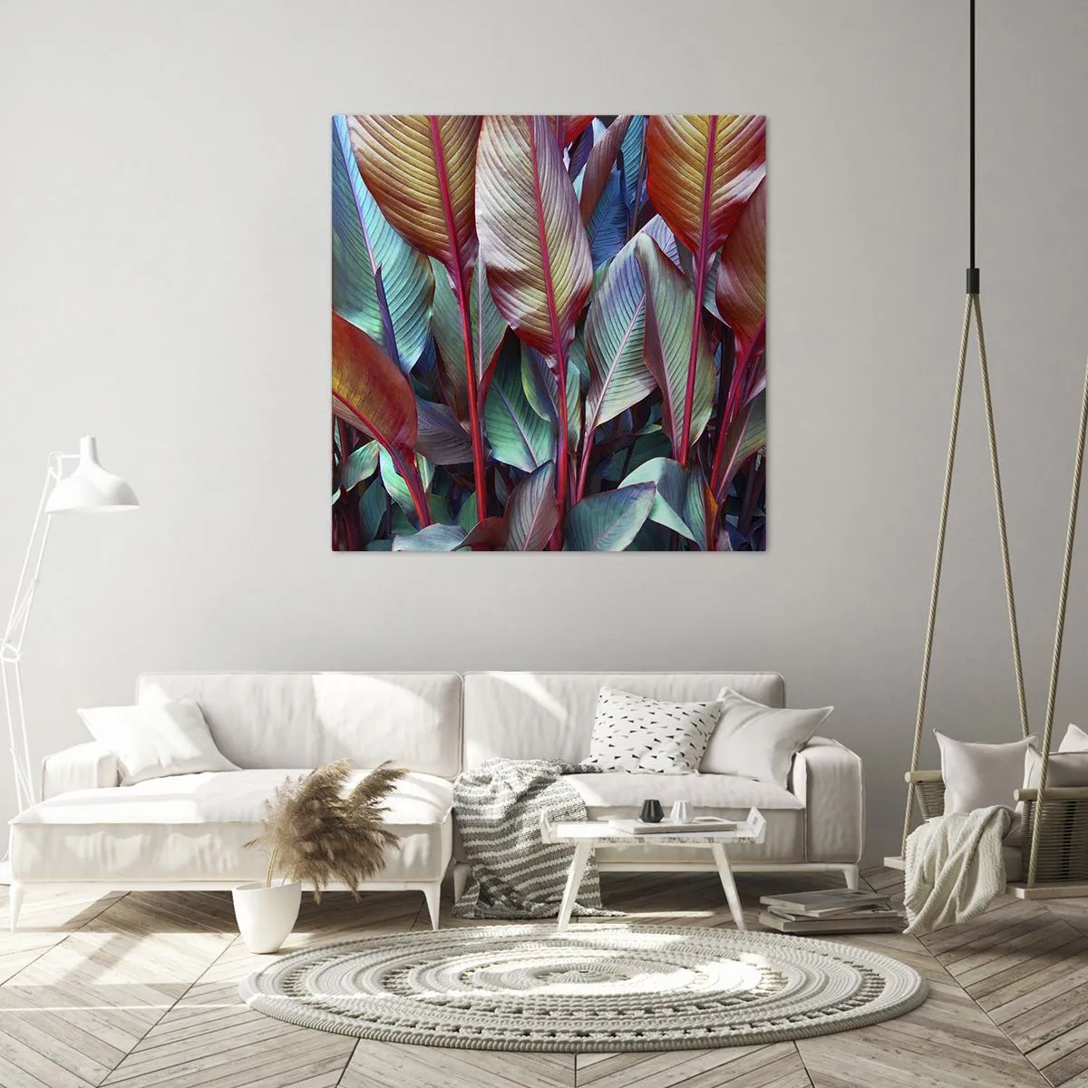 Bild auf Leinwand - Leinwandbild - Buntes Dickicht - 70x70 cm