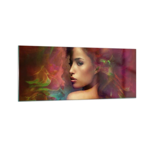 Glasbild - Bild auf glas - Schöner als ein Regenbogen, so zart wie ein Nebel - 100x40 cm