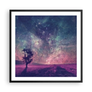 Poster in einem schwarzem Rahmen - Unter dem magischen Himmel - 60x60 cm