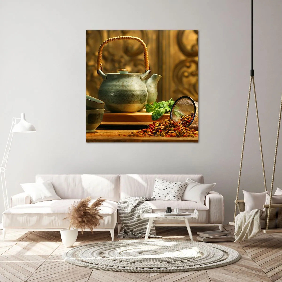 Bild auf Leinwand - Leinwandbild - Abhandlung über das Teetrinken - 30x30 cm