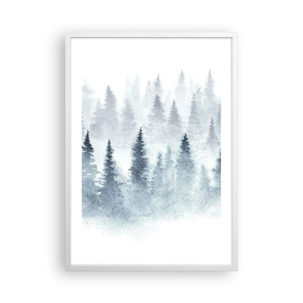Poster in einem weißen Rahmen - In Nebel gehüllt - 50x70 cm