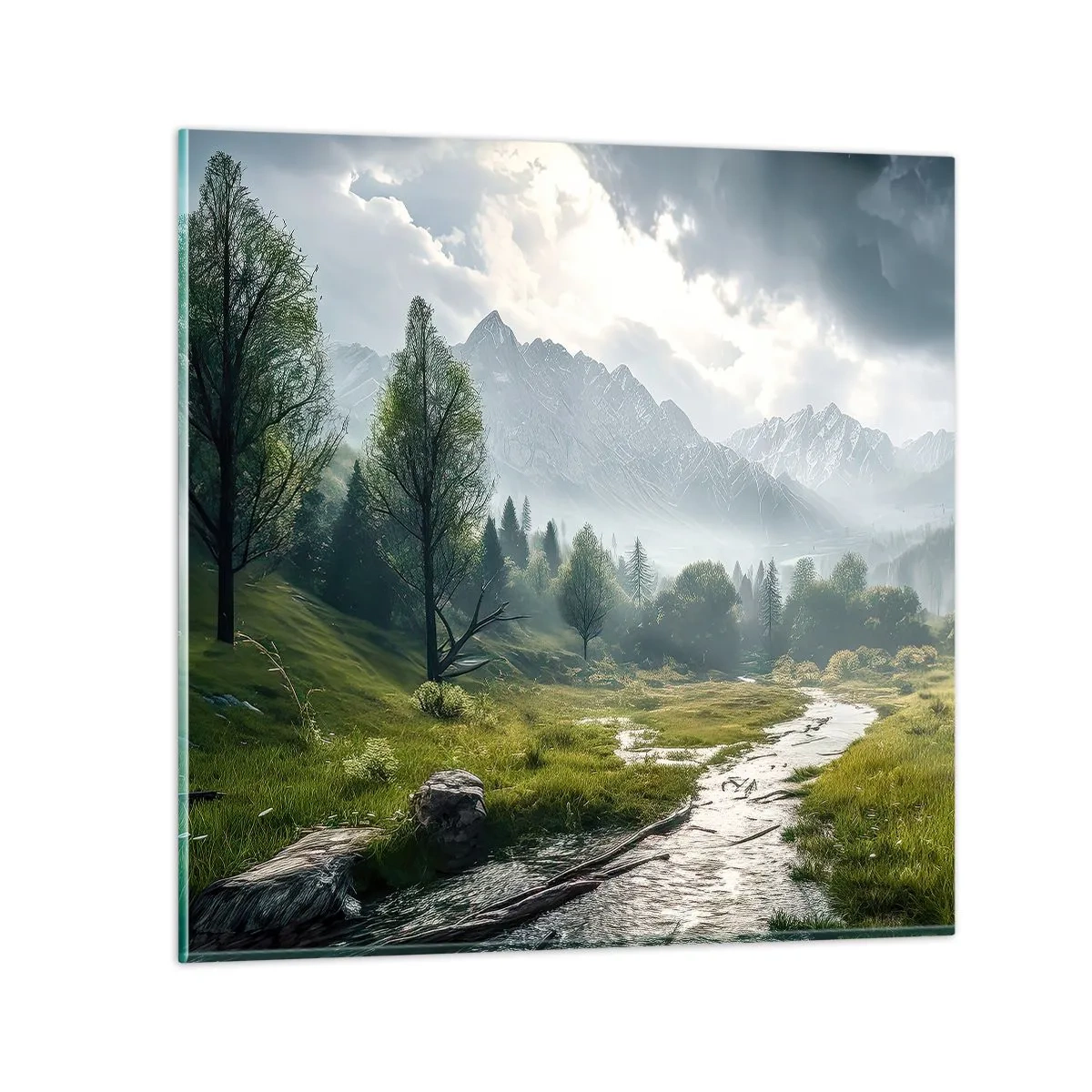 Glasbild - Bild auf glas - Hin und zurück - 40x40 cm