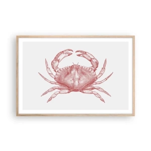 Poster in einem Rahmen aus heller Eiche - Krabbe aller Krabben - 91x61 cm
