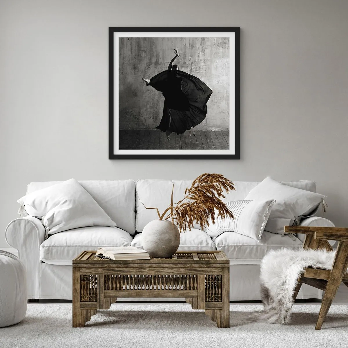 Poster in einem schwarzem Rahmen - Leidenschaftlicher Gürtel - 50x50 cm