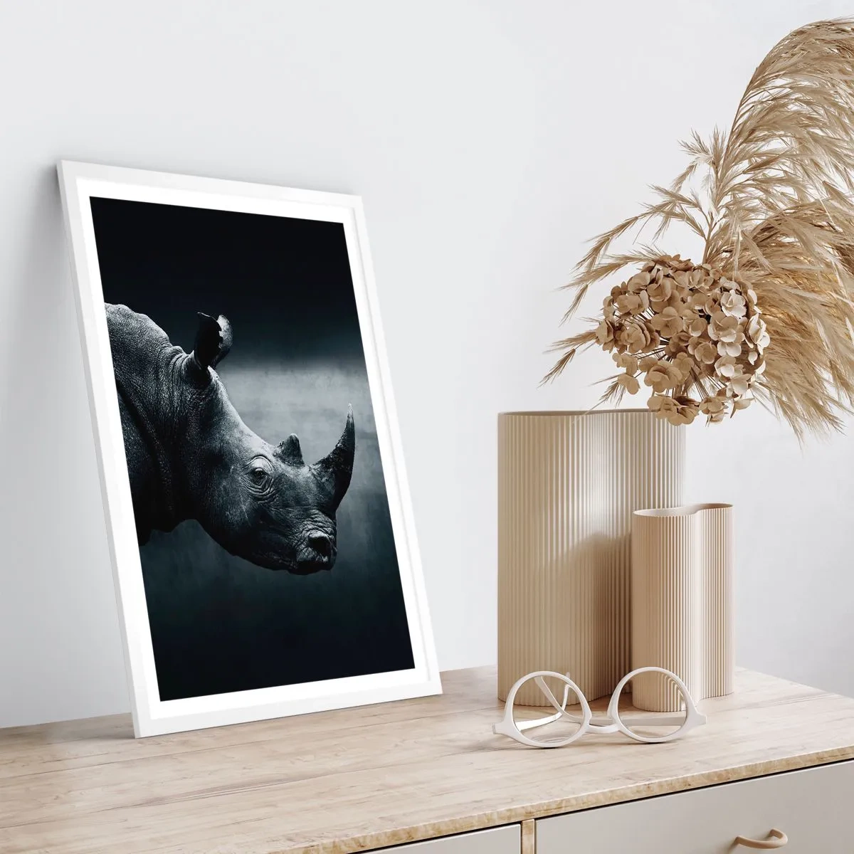 Poster in einem weißen Rahmen - Richtiges Profil - 50x70 cm