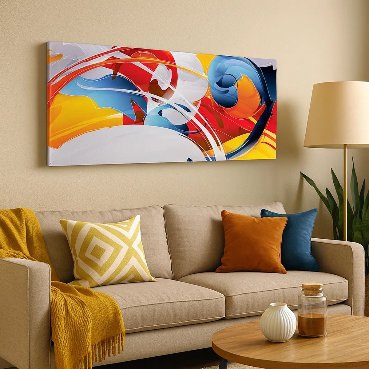 Bild auf Leinwand - Leinwandbild - Der Tanz der Elemente - 30x30 cm