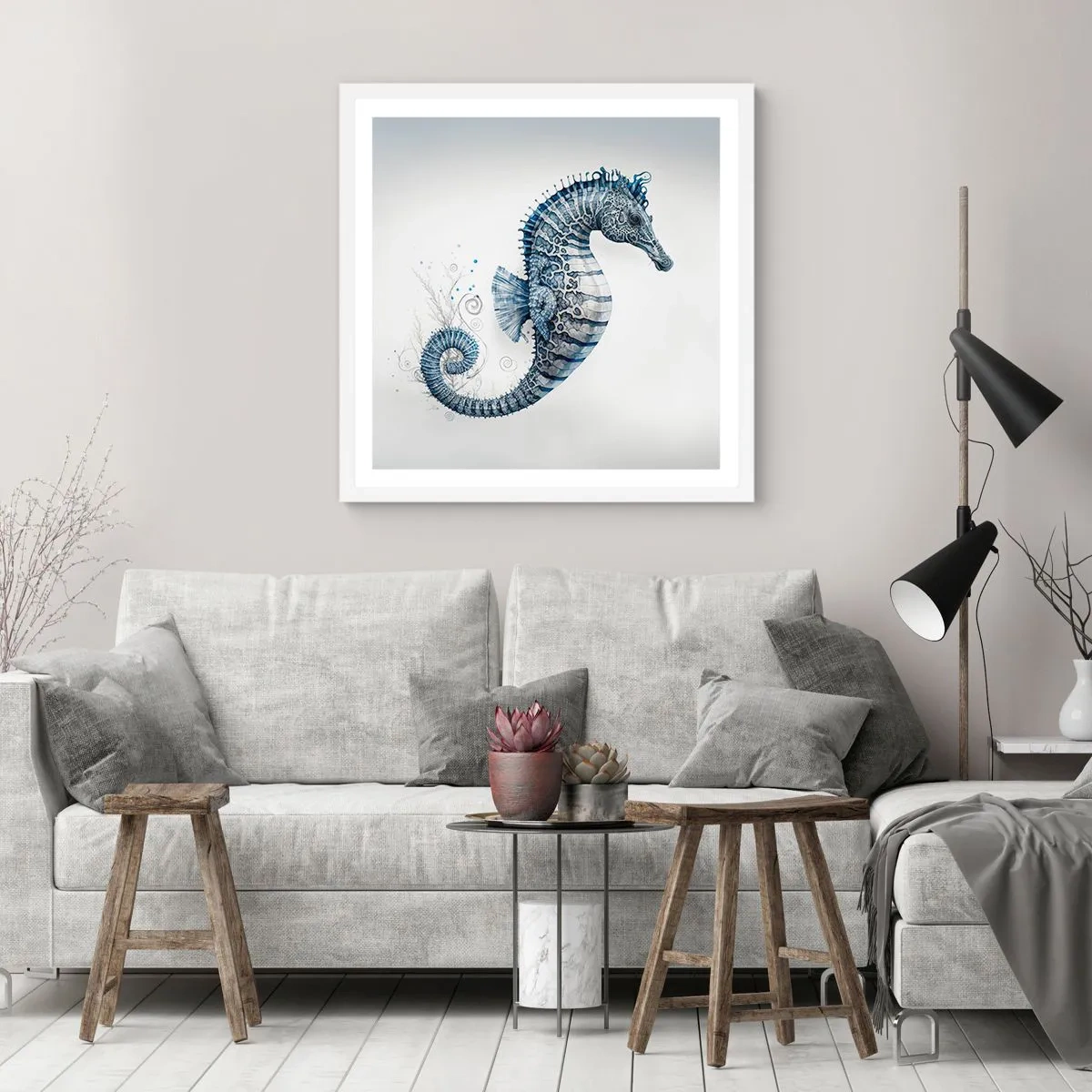 Poster in einem weißen Rahmen - Subtiler Witz der Natur - 60x60 cm