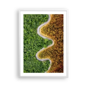 Poster in einem weißen Rahmen - Grenzen und Durchbrüche - 50x70 cm