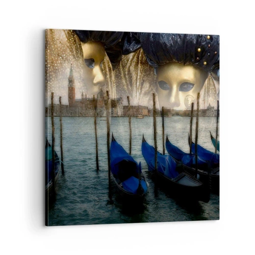 Bild auf Leinwand - Leinwandbild - Es ist Zeit, den Karneval zu starten - 60x60 cm