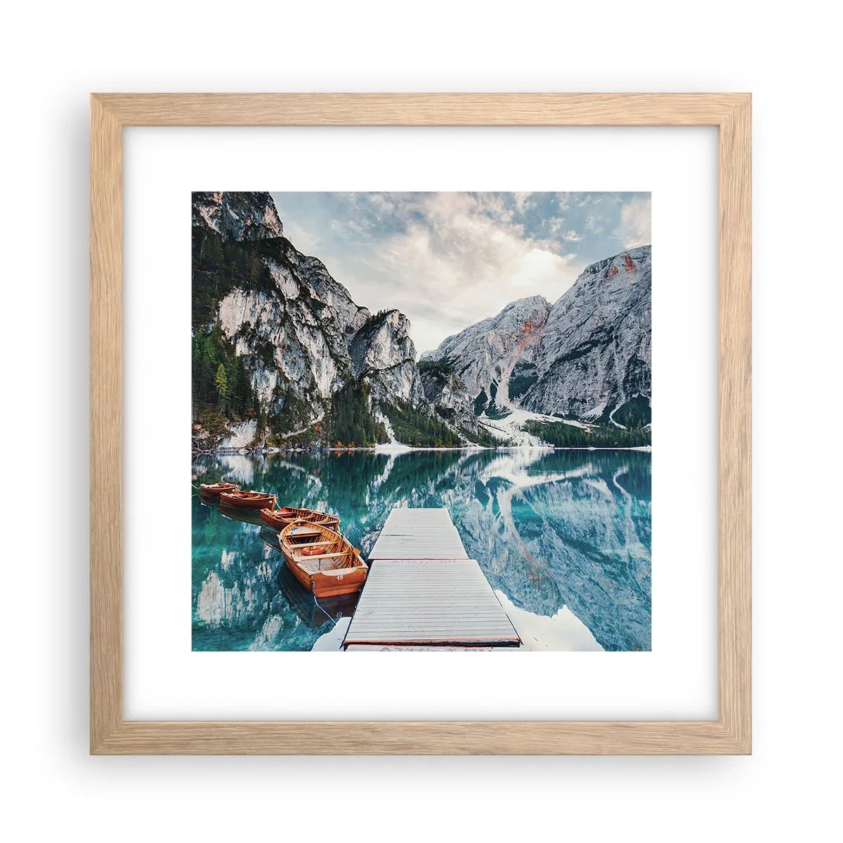 Poster in einem Rahmen aus heller Eiche - Wir zeigen Ihnen Schönheit - 30x30 cm