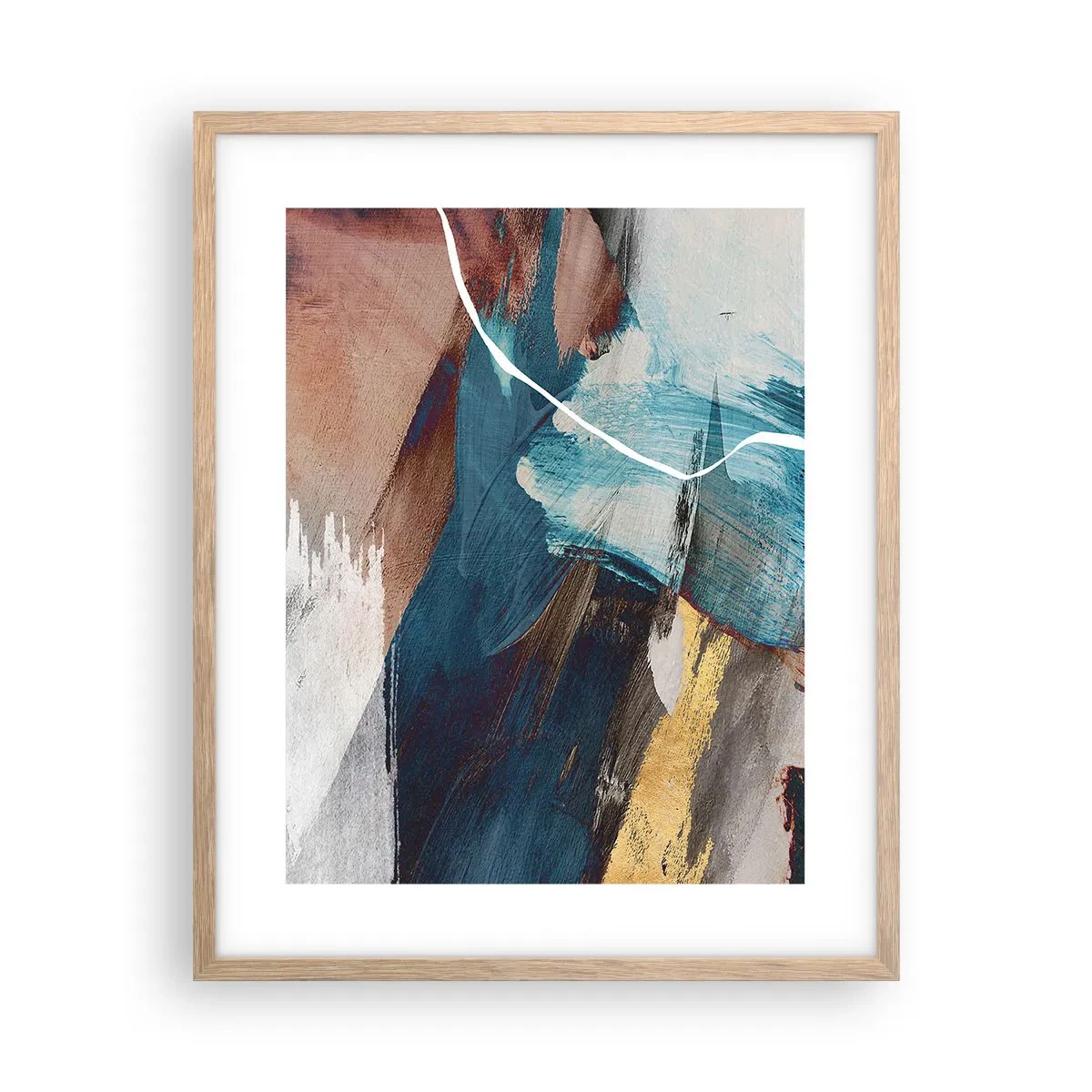 Poster in einem Rahmen aus heller Eiche - Großzügig und mit Energie - 40x50 cm
