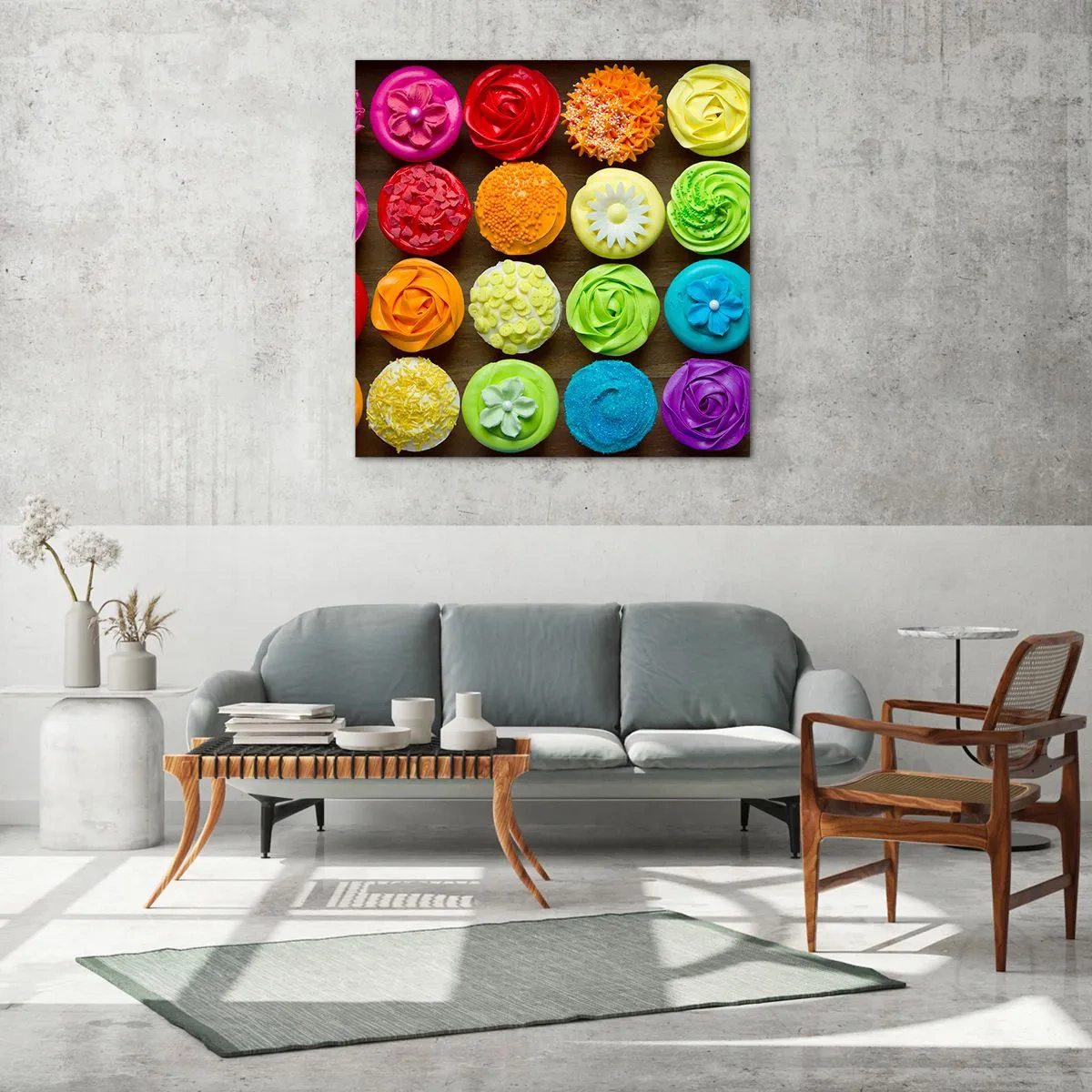 Glasbild - Bild auf glas - Alles andere - alles lecker - 70x70 cm