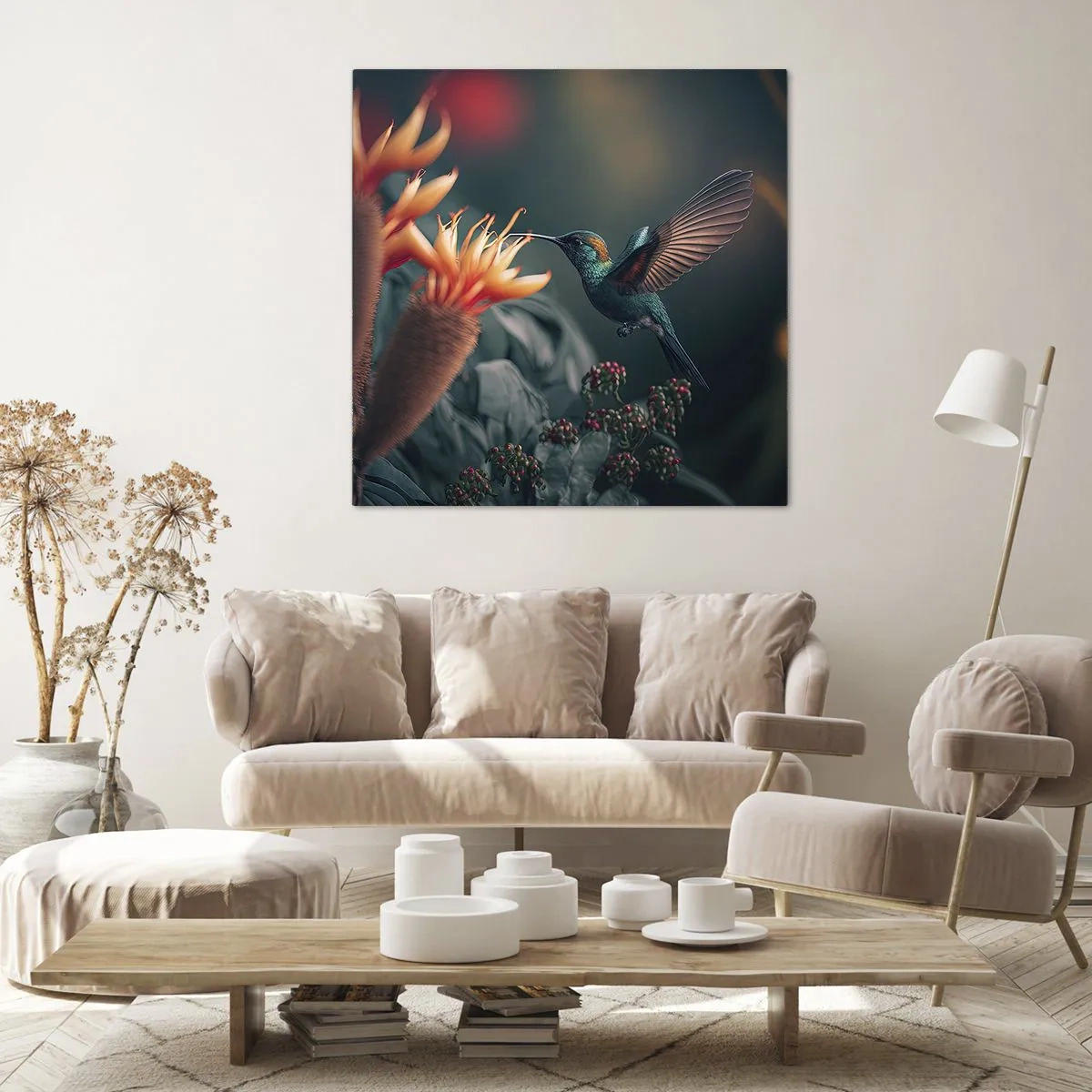 Bild auf Leinwand - Leinwandbild - Wirklich buntes Leben - 40x40 cm