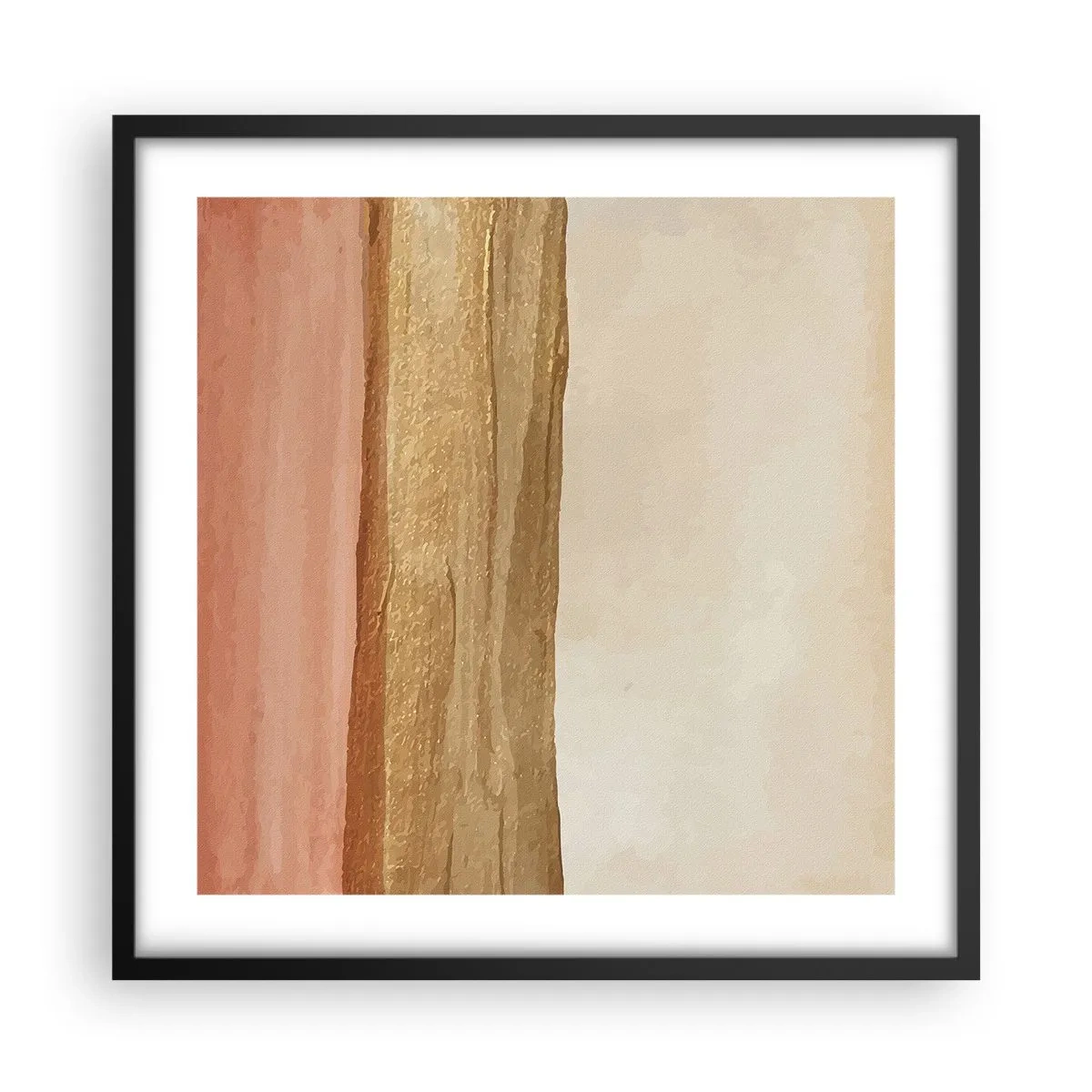 Poster in einem schwarzem Rahmen - Vertikale Komposition - 50x50 cm