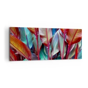 Bild auf Leinwand - Leinwandbild - Buntes Dickicht - 100x40 cm