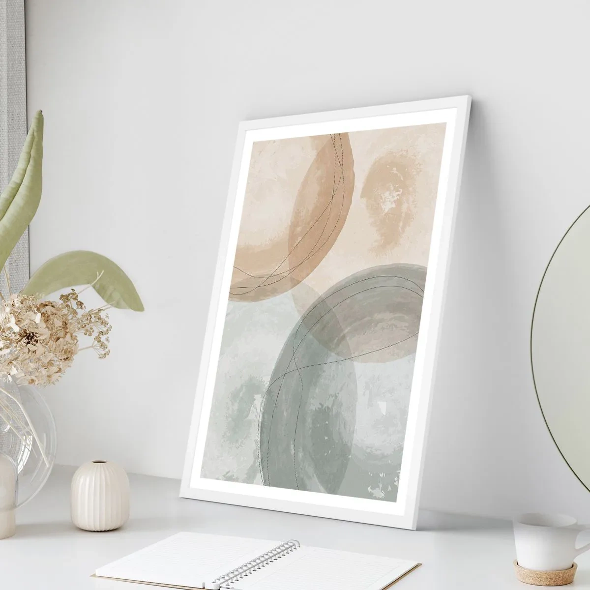 Poster in einem weißen Rahmen - Welten durchdringen - 40x50 cm