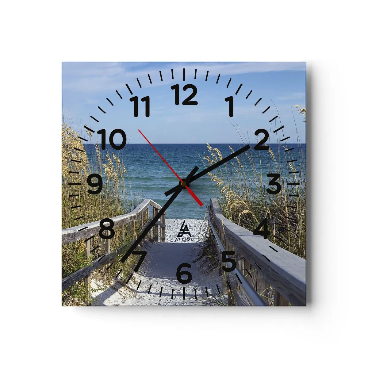 Wanduhr - Glasuhr - In der Sonne, im Wind - 40x40 cm