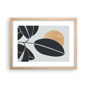 Poster in einem Rahmen aus heller Eiche - Heißer Sommertag - 40x30 cm