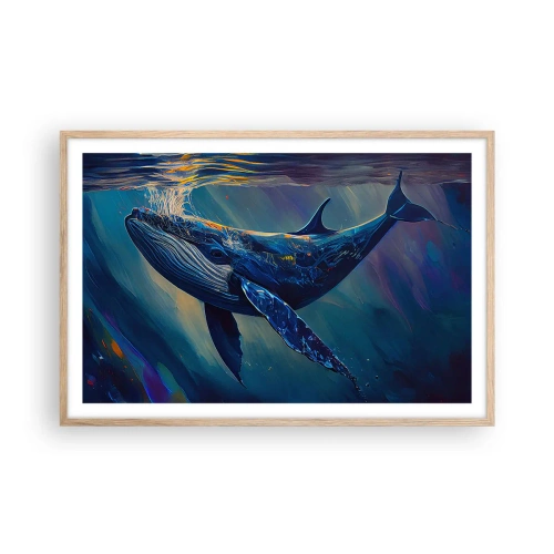 Poster in einem Rahmen aus heller Eiche - Willkommen in meiner Welt - 91x61 cm