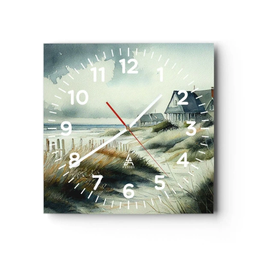 Wanduhr - Glasuhr - Abseits vom Trubel - 30x30 cm