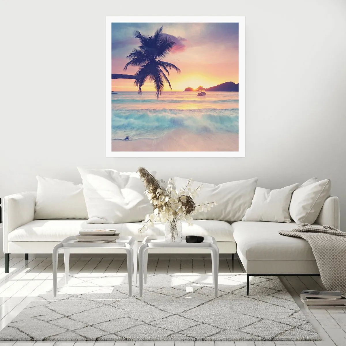 Poster - Ein Abend in der Bucht - 40x40 cm