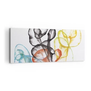 Bild auf Leinwand - Leinwandbild - Blumen mit Seele - 100x40 cm