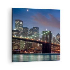 Bild auf Leinwand - Leinwandbild - Leuchtende Nacht - 60x60 cm