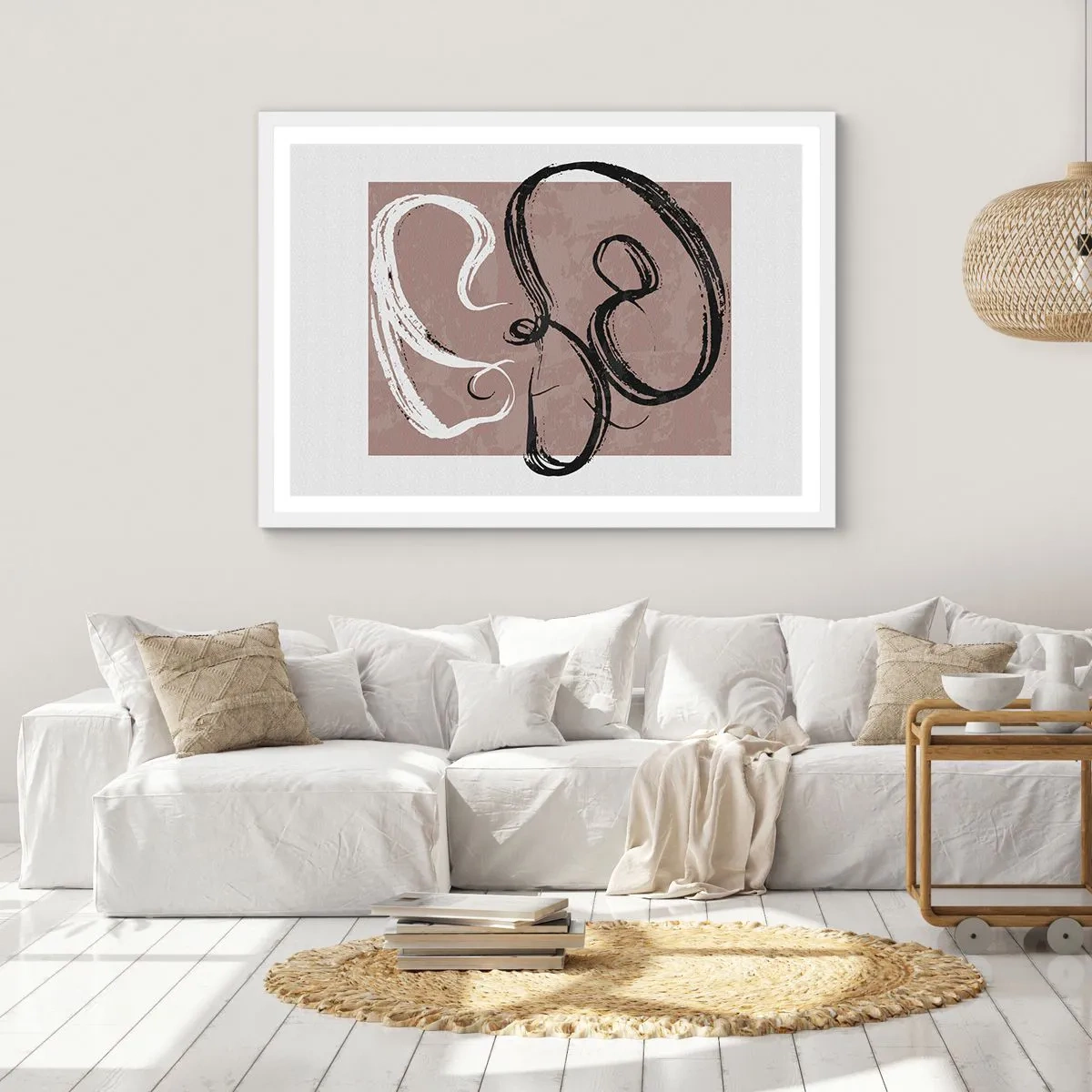 Poster in einem weißen Rahmen - Komposition – die Suche nach Fülle - 50x40 cm
