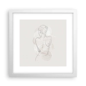 Poster in einem weißen Rahmen - Wie ein sensibles Instrument - 30x30 cm