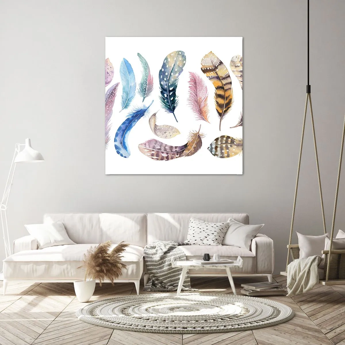 Bild auf Leinwand - Leinwandbild - Hell, bunt und bunt - 70x70 cm