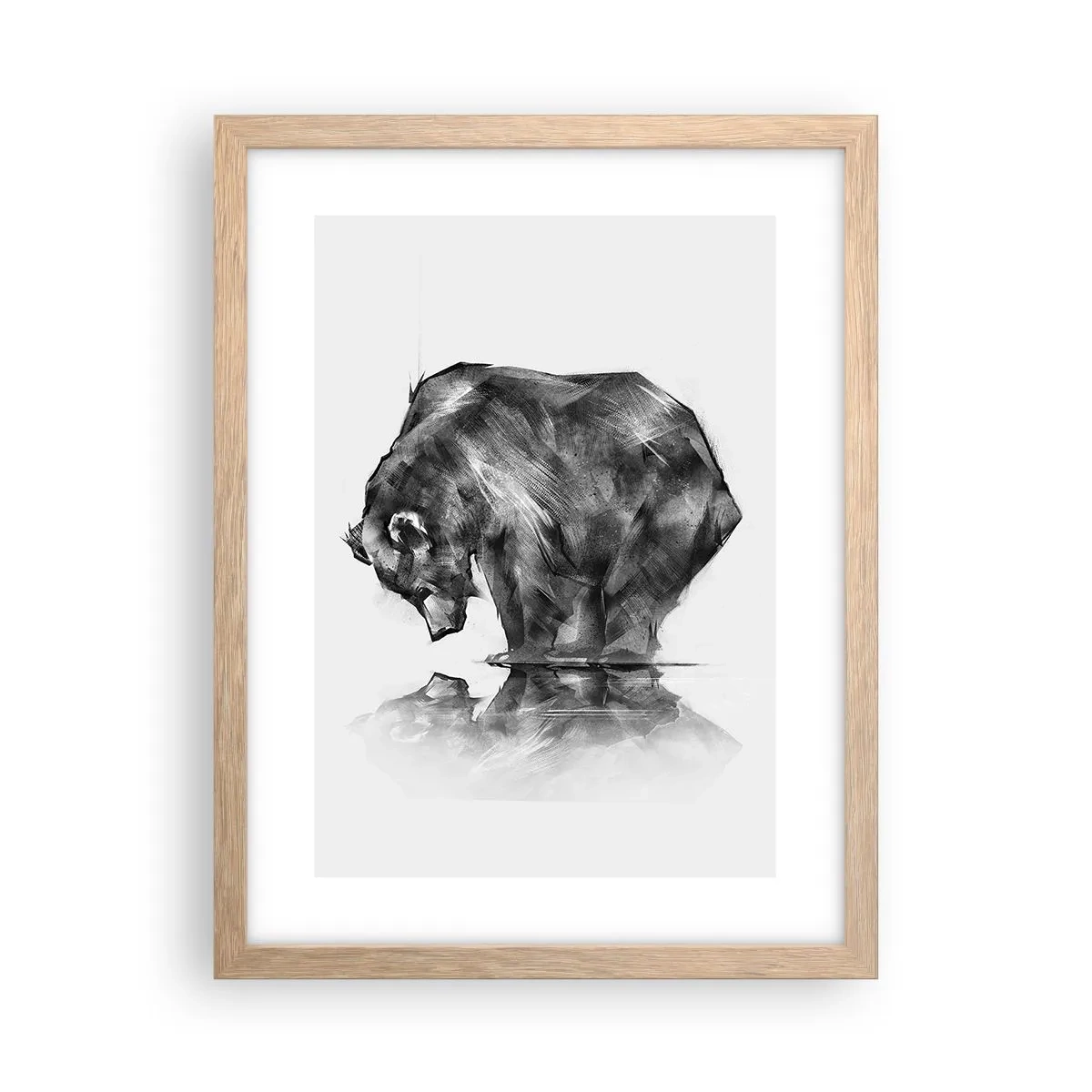 Poster in einem Rahmen aus heller Eiche - Schön, jemanden in der Nähe zu sehen - 30x40 cm