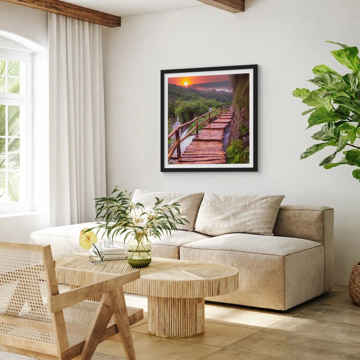 Poster in einem schwarzem Rahmen - Schönheit jenseits des Glaubens - 40x40 cm