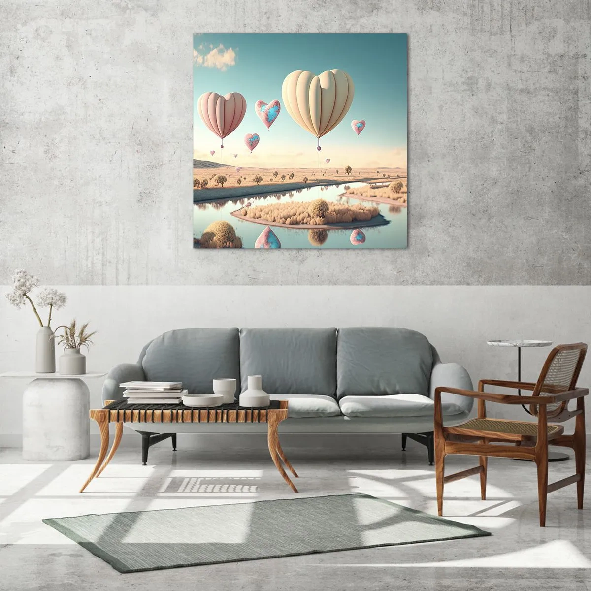 Glasbild - Bild auf glas - Dank Liebe steigt man auf - 50x50 cm