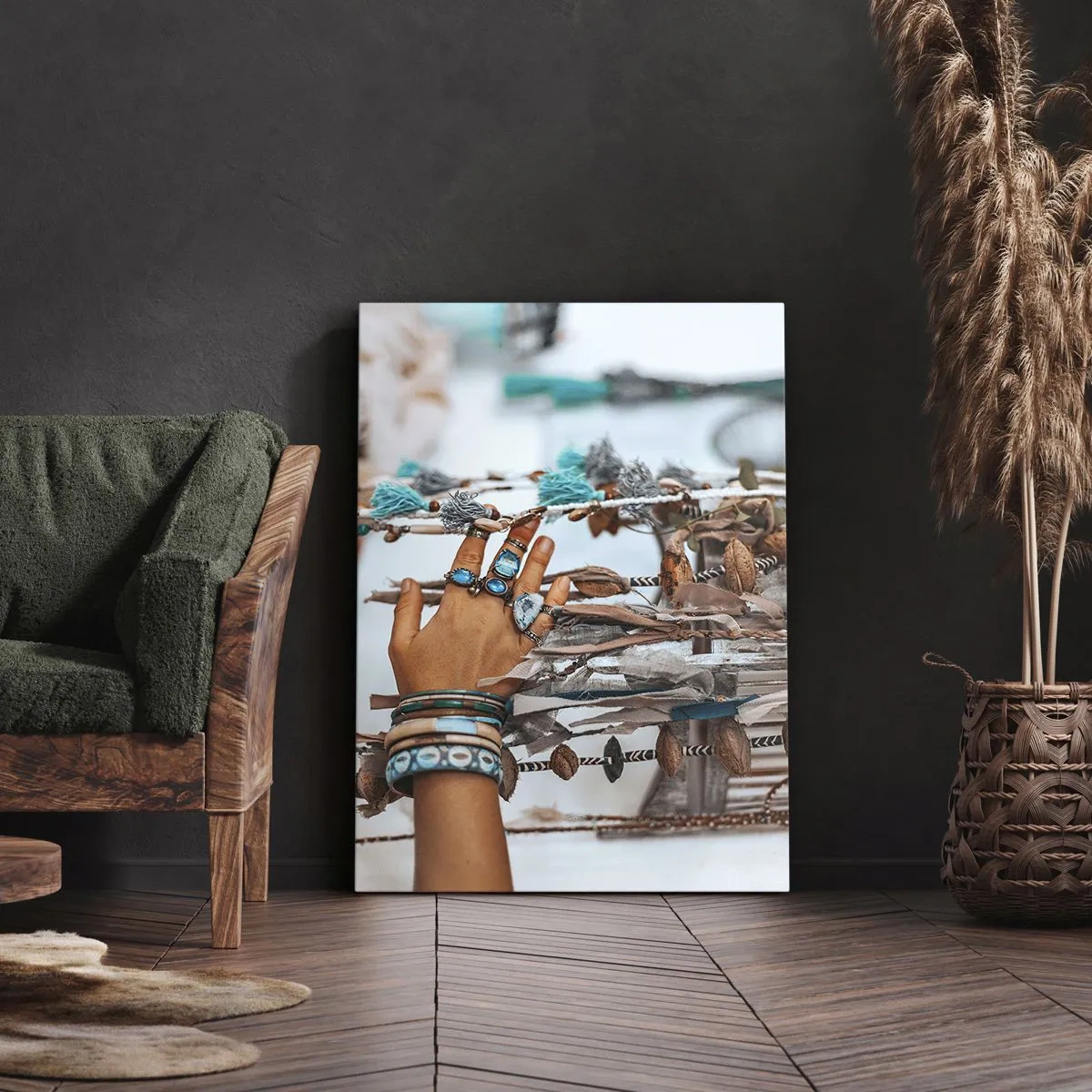 Bild auf Leinwand - Leinwandbild - Lokale Schätze - 45x80 cm