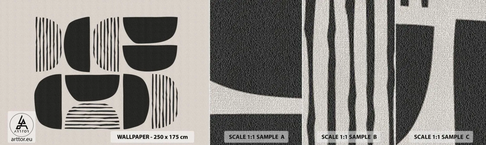 Fototapeten Muster Premium Canvas - Halbherzige Deals - Boho, Stück, Minimalismus - 100x30 cm