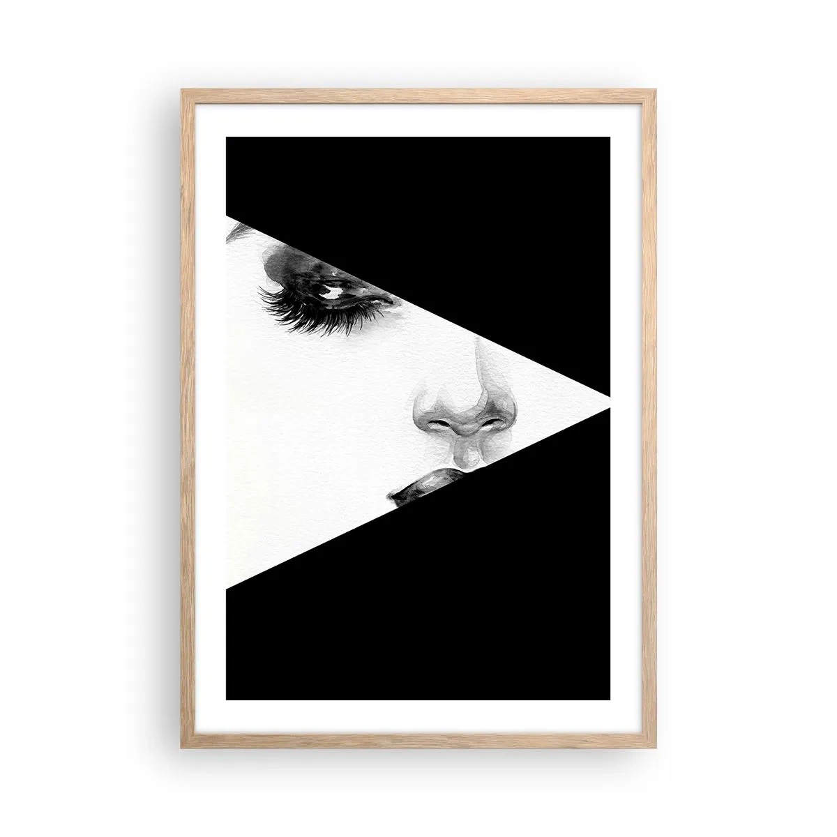 Poster in einem Rahmen aus heller Eiche - Immer unentdeckt - 50x70 cm